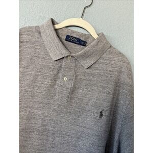 Polo Ralph Lauren Mens 3XLT Gray 100% Cotton Pique Short Sleeve Polo Shirt